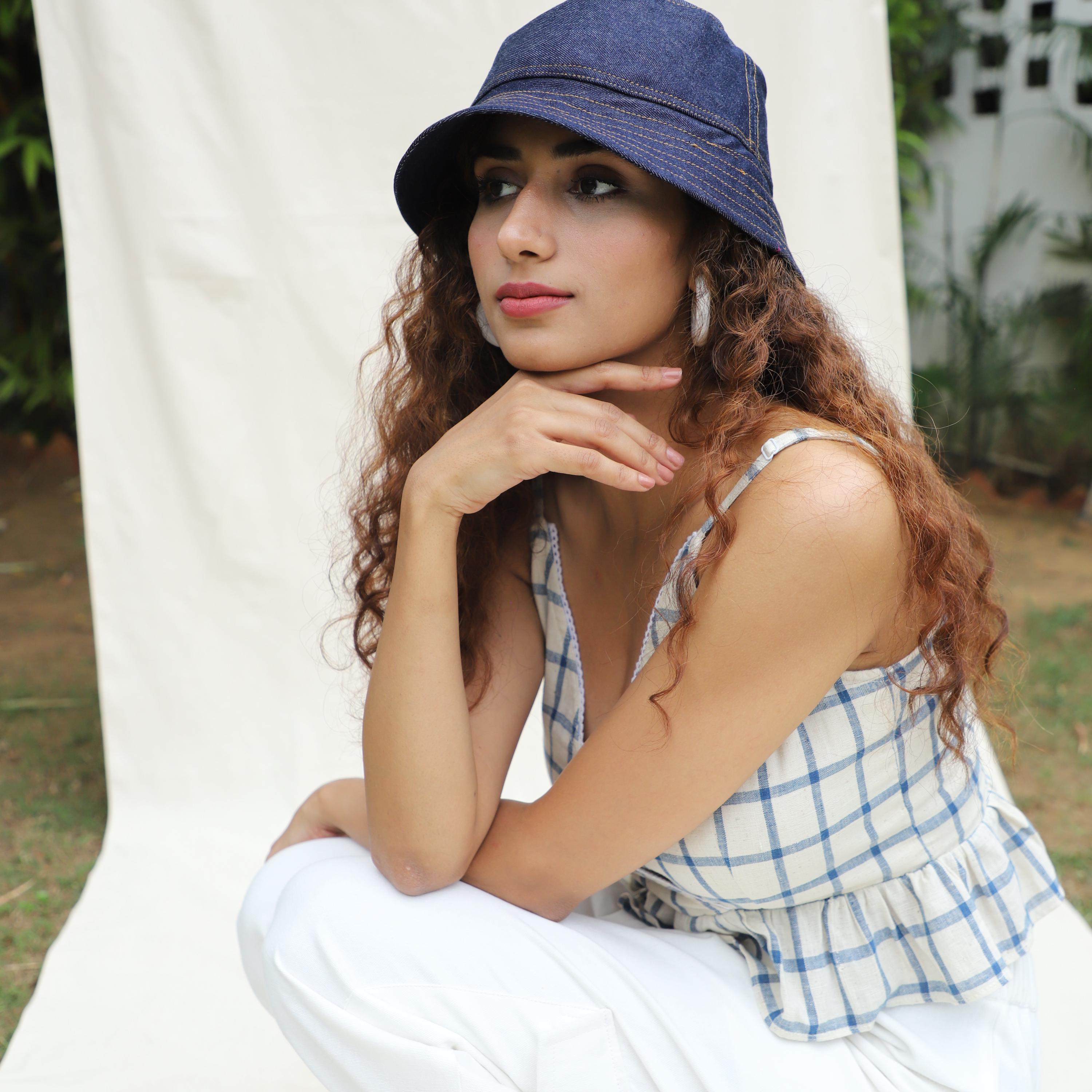 Pack of 3 Unisex Bucket Hats  - 100% Cotton - White, Royal Blue and Denim