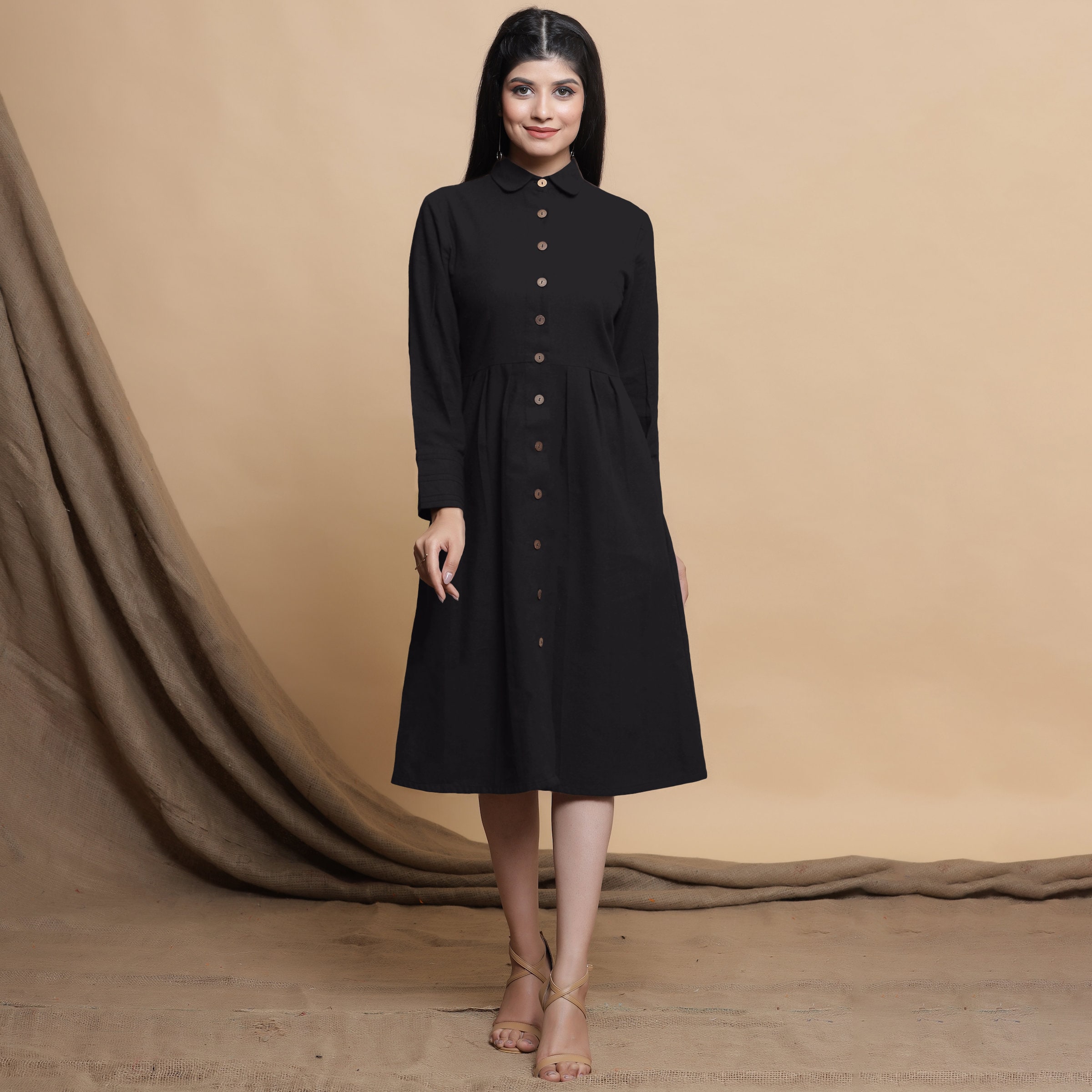 midi dress with sleeves bodycon Sicily supports up to an sku_HMKJ009-brown-FO Color:Kelly Green Midi Dresses Black Dress
