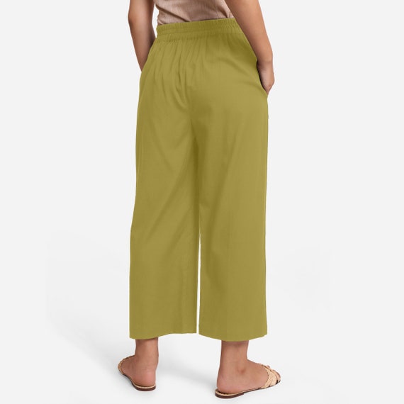 Buy Cotton Flax Wide-legged Pant, Customizable Pant With