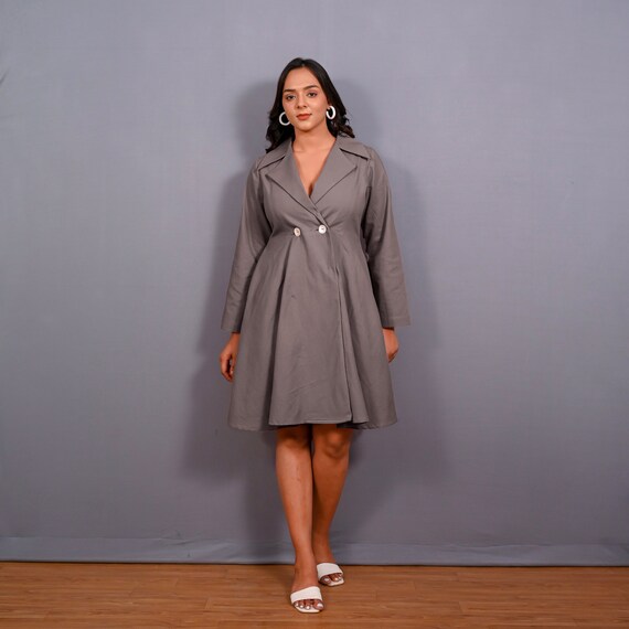 fit and flare blazer dress Double Breasted Blazer Fit And Flare Midi Dress – New York & Company