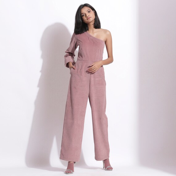 Casual Simplicity Solid Asymmetrical Solid Color One Shoulder Loose Jumpsuits(3 Colors) Casual Simplicity Solid Asymmetrical Solid Color One Shoulder Loose Jumpsuits(3 Colors)