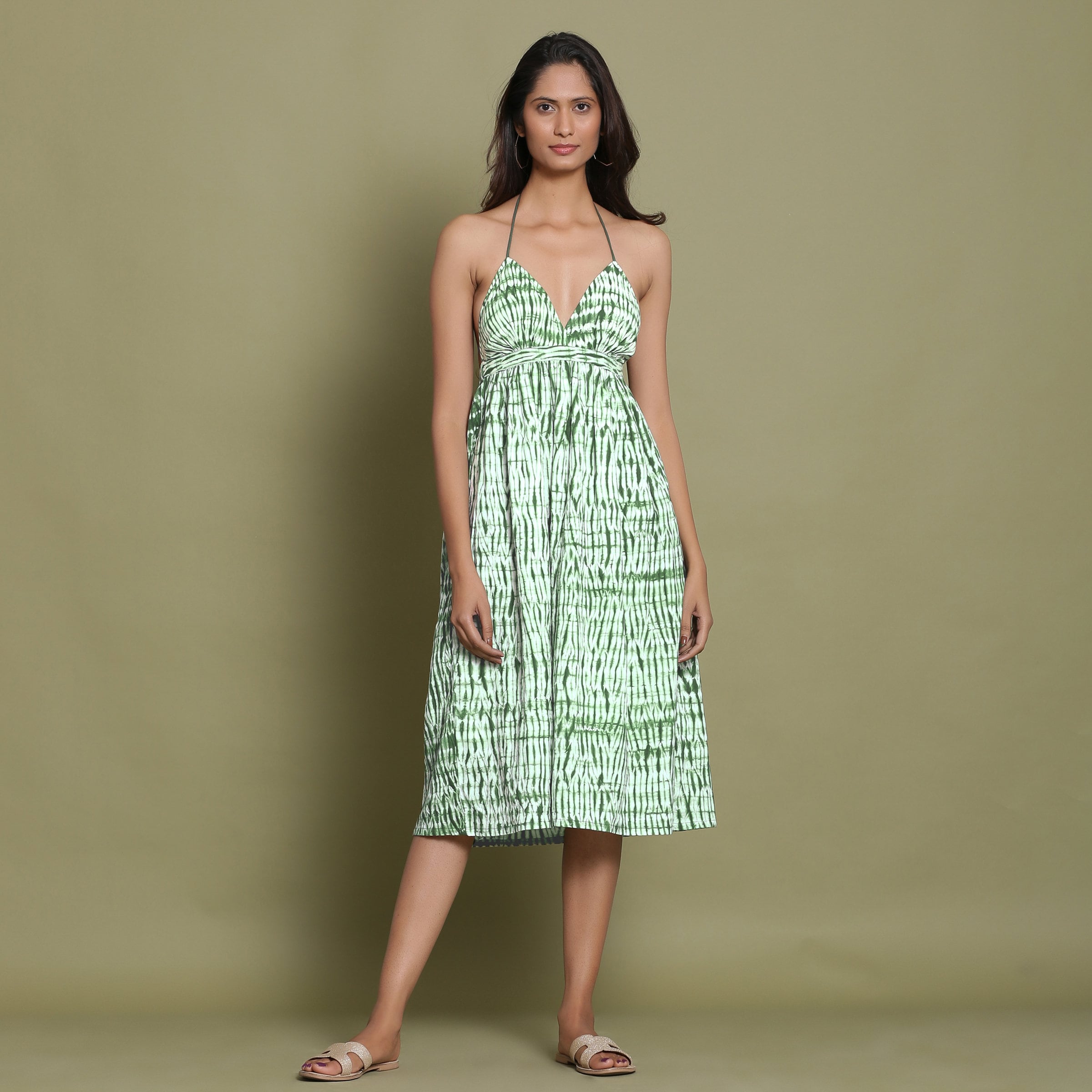 green emerald velvet dress Lark & RO Forest Green Fit & Flare Short Sleeve Dress