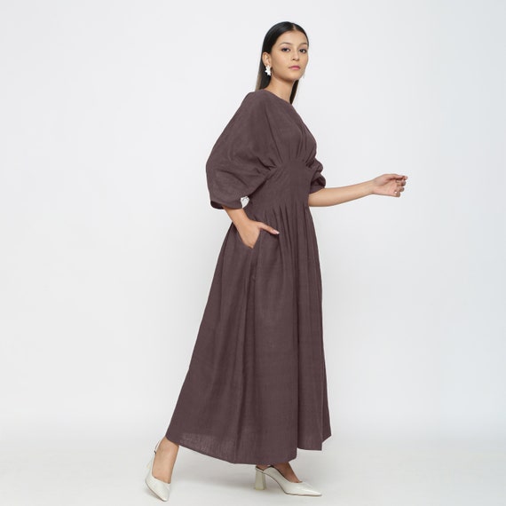 Blue ankle length dress hotsell