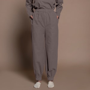 100% Cotton Flannel Jogger Pants, Comfort Fit Pajama Pants, Customizable Pant, High-Rise Pant with Pockets, Plus Size, Petite, Tall etsw