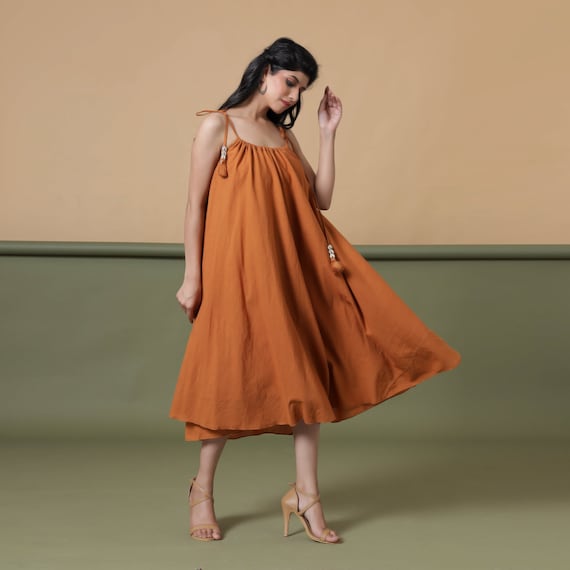 Convertible 100% Cotton Tie-Dye Skirt Dress, Customizable Midi Dress, Halter Neck Circular Dress, Plus size, Petite, Tall CW Etsw