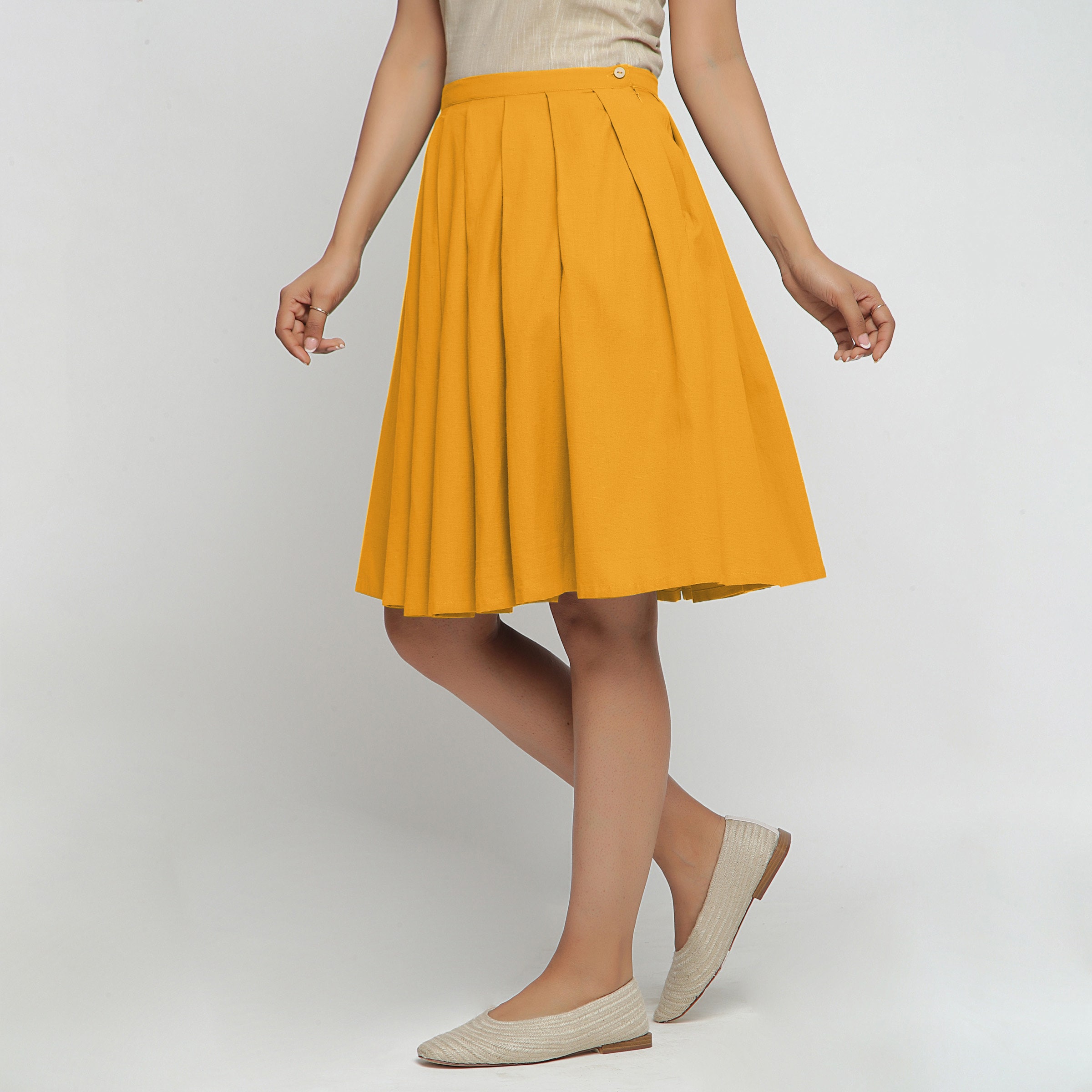 ワンピース   Women Mid Skirts 91WKDB27 K391 140 YELLOW Kenzo Peonies Midi Skirt | Yellow | FARFETCH