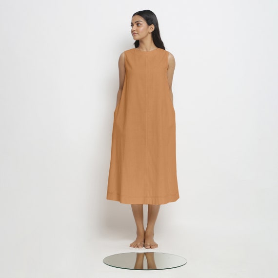 Cotton midi hot sale dress with pockets