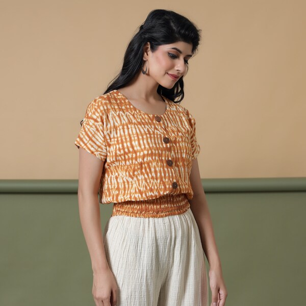 Midnight Shibori Top