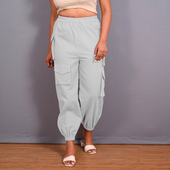 Pantalon Taille Haute Femme Jogging Large - Molleton Doux, élastique, Poches, Coupe Confort