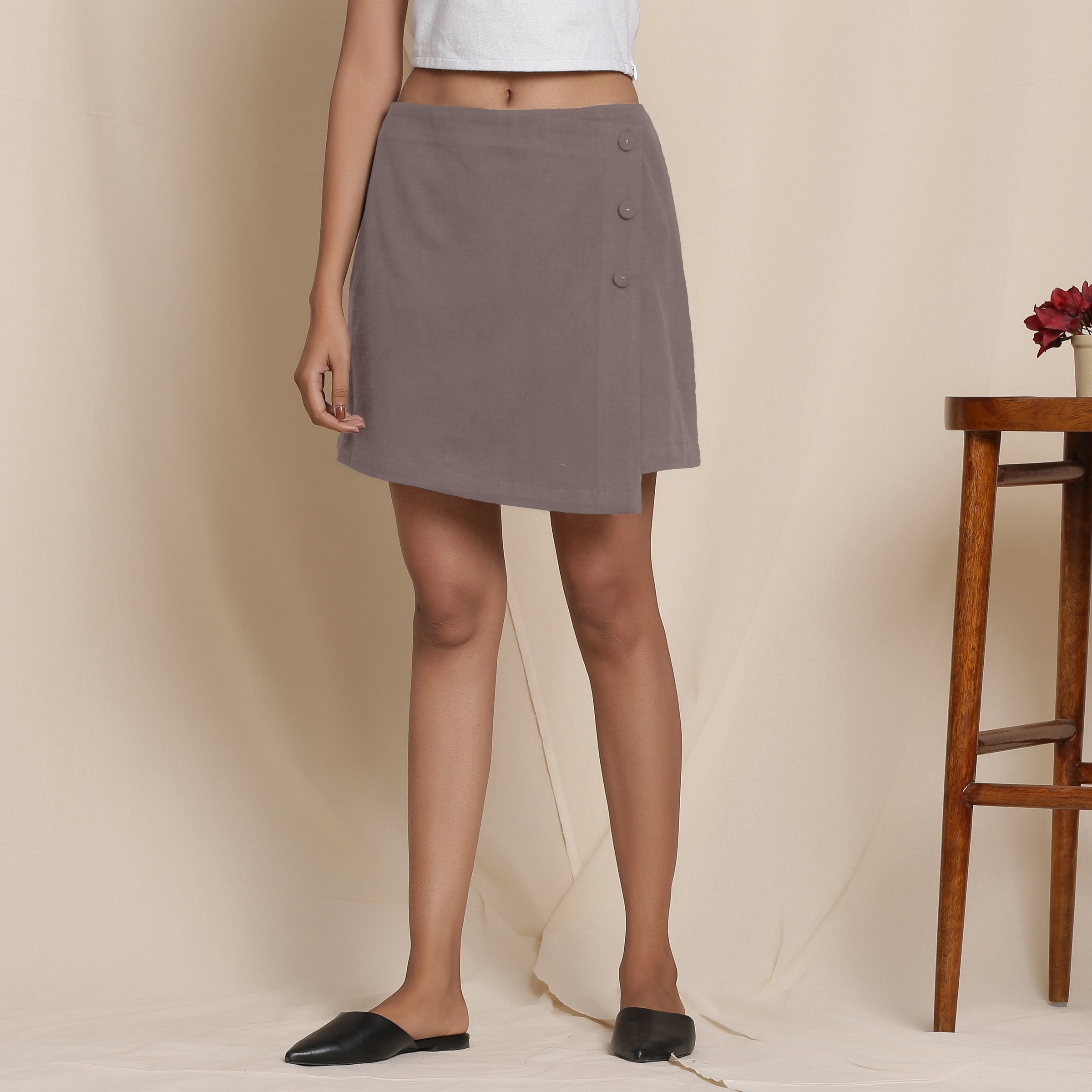 Flannel top skirt short