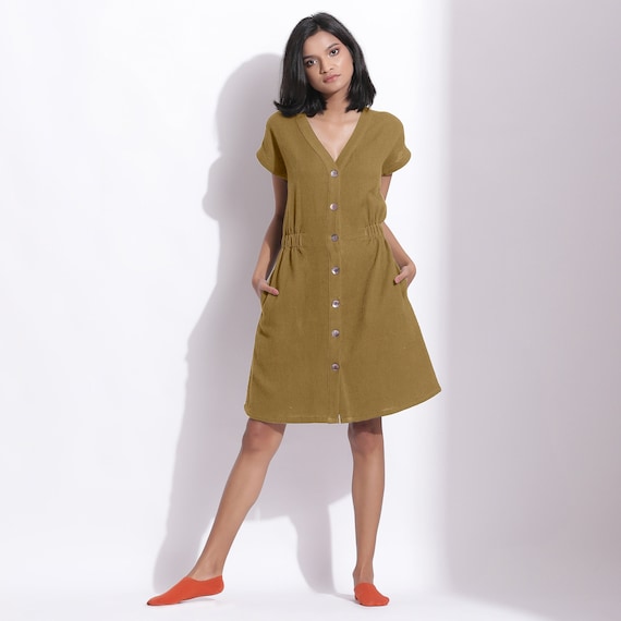 olive green a line dress Olive Green Dress Bridesmaid Halter A-Line Sleeveless Floor Length Chi main image 0