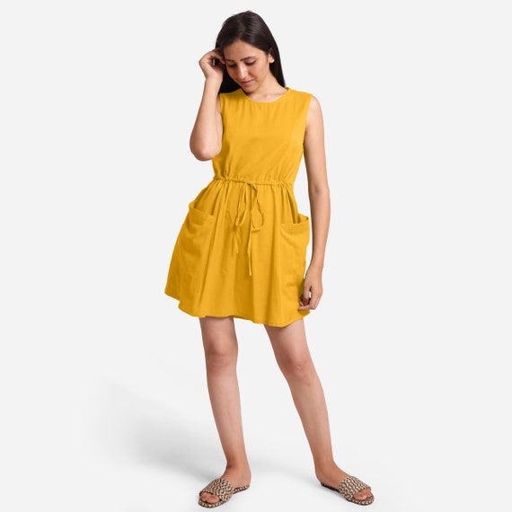 Short Dress with Pockets, Cotton Flax Dress, Princess Line Fit And Flare Dress, Customizable Dress, Plus Size, Petite, Tall etsw Short Dress with Pockets, Cotton Flax Dress, Princess Line Fit And Flare Dress, Customizable Dress, Plus Size, Petite, Tall etsw
