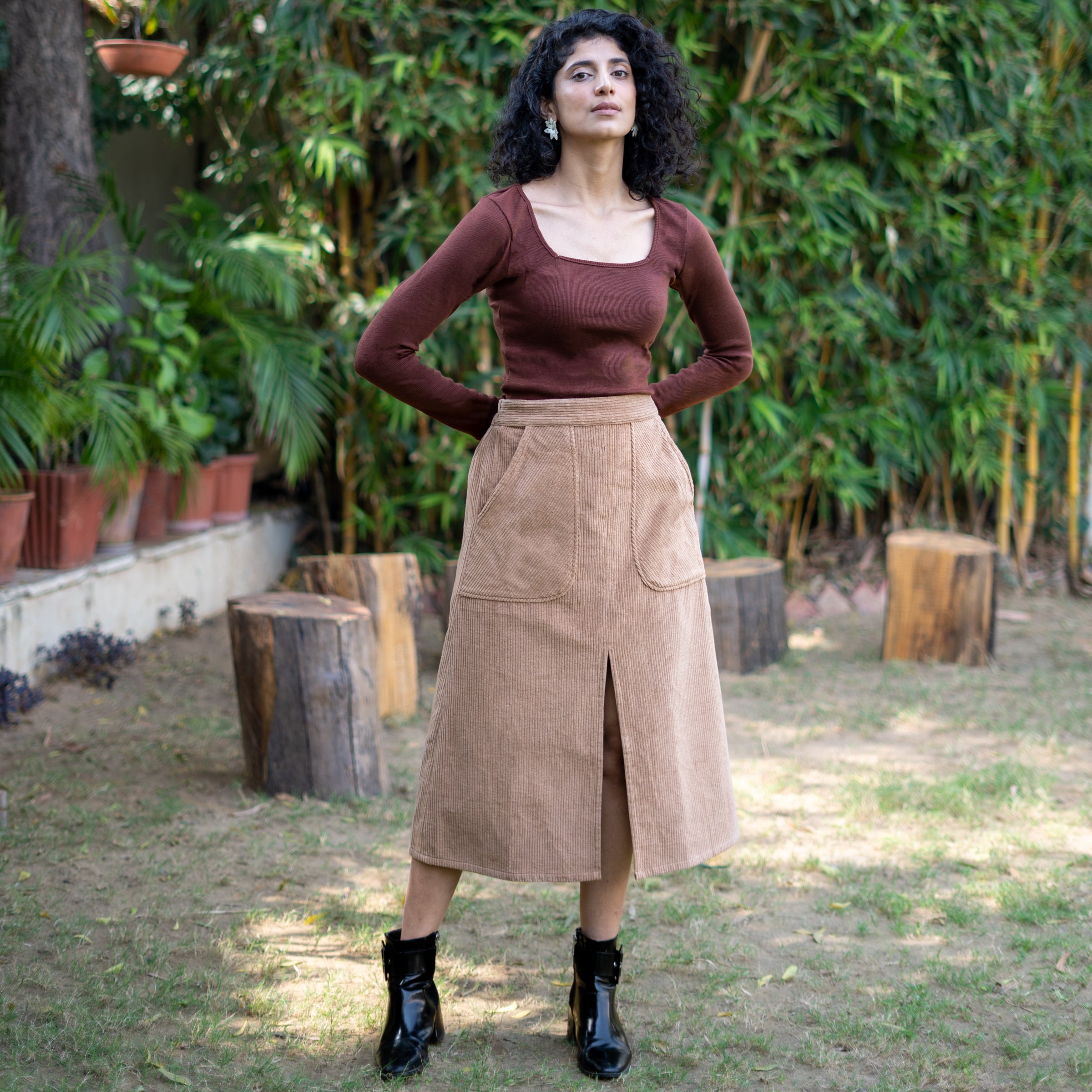 スカート Cotton Blend Corduroy A-Line Skirt Wide Wale Corduroy A-Line Skirt | Talbots