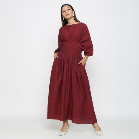 Navy ankle cheap length dress