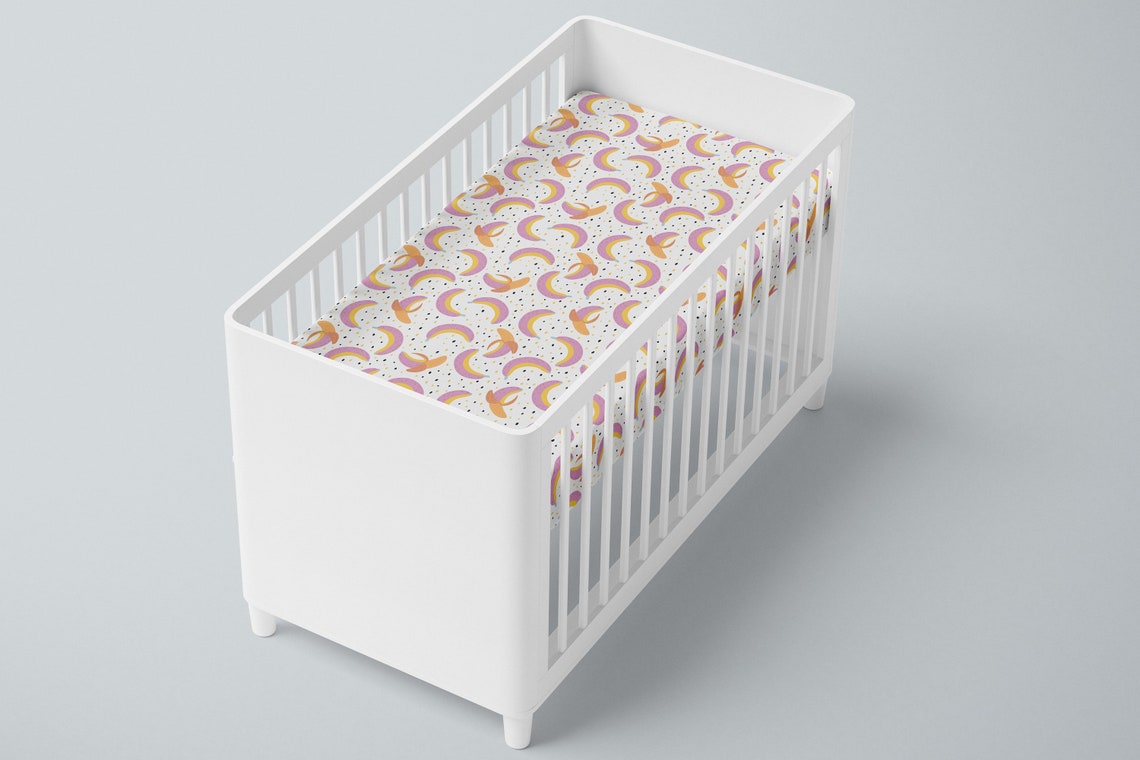 Banana Crib Sheet Cute Fruit Crib Sheets Cute Baby Crib Etsy