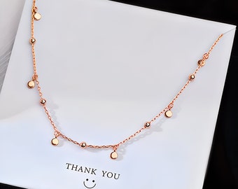 Necklace with plates and balls real silver | Women Choker Sterling S925 | Silver, gold, rose gold jewelry gift