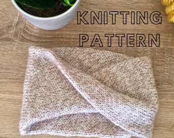 Knitting Pattern - Double Knitted Headband - Beginner Friendly Pattern - Knitting Headband