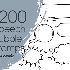 Speech Bubble Procreate Stamps / Procreate Comic Bubble / Procreate Manga Brushes / Procreate Anime Stamps / Commercial Licence Included