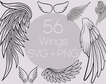 Wings SVG, Angel Wings SVG, memorial svg, in loving memory svg, Wings Png, Svg Files For Cricut, Angel Wings Png, Wings wall decor