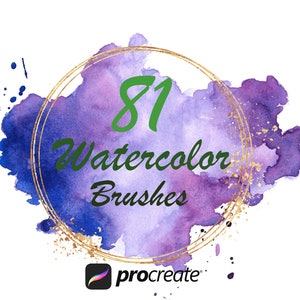 Procreate Watercolor Brushes, Watercolor Kit for Procreate, Brush Set for Ipad, Procreate Brushes, Procreate Stamps, Instant Download