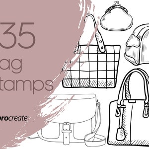 Bolso Procreate Sellos / Monedero Procreate Sellos / Bolso, mochila y bolso de mano Sellos Procreate / Licencia comercial incluida