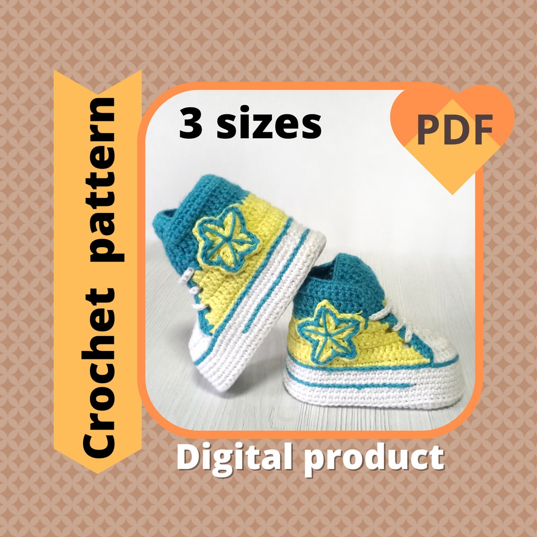Crochet PATTERN PDF Crochet High Top Booties Pattern Unisex Booties ...