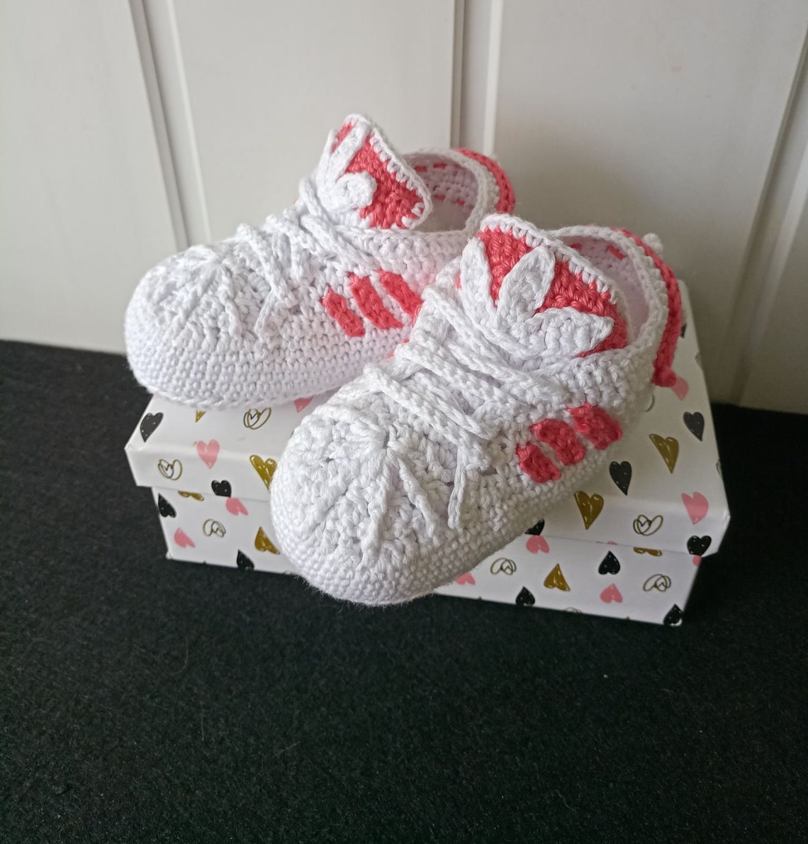 Adidas baby shoes Cotton newborn shoes Baby photo prop Etsy
