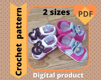 Babysandalen mit Puffärmeln, Häkelschuhe, Häkelschuhe (PDF)