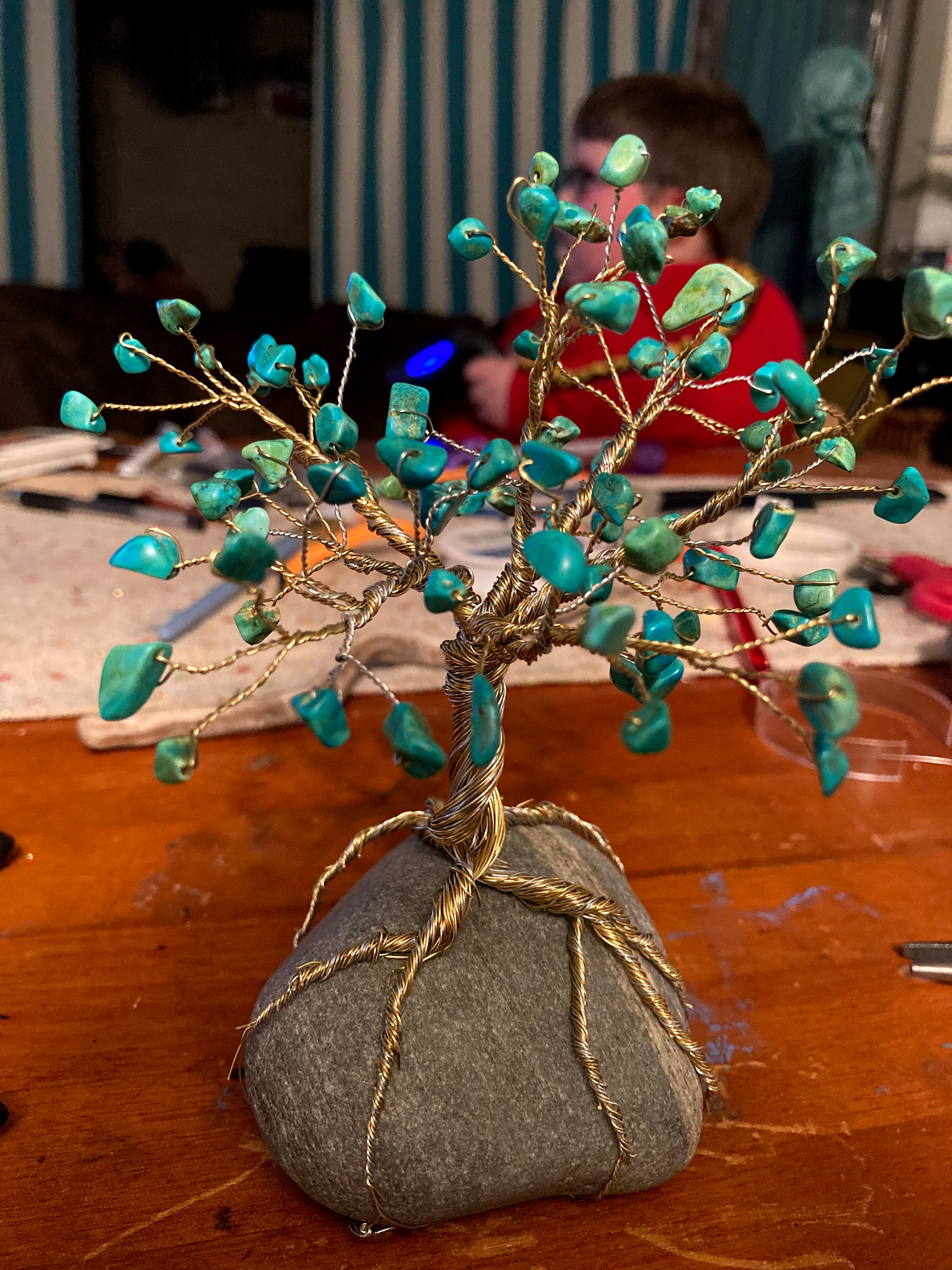Wire Wrapped Trees with Gems 6 inches Etsy