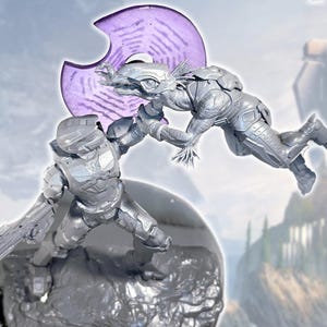 Halo-Inspired MC &quot;Doom Stance&quot; 3D Printed Statue