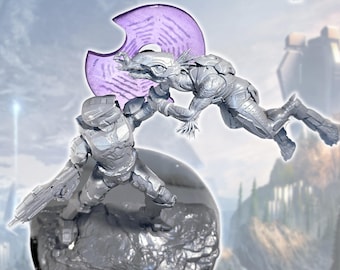 Halo-geïnspireerde MC 'Doom Stance' 3D-geprint standbeeld