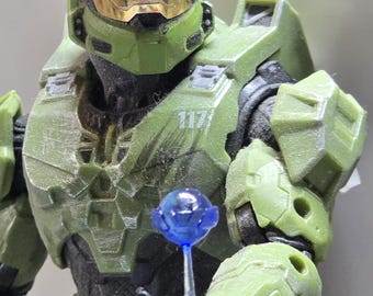 Custom Halo-geïnspireerde AI-figuur met chip - aangepast aan de Jazwares Spartan-figuren (kies je kleur)