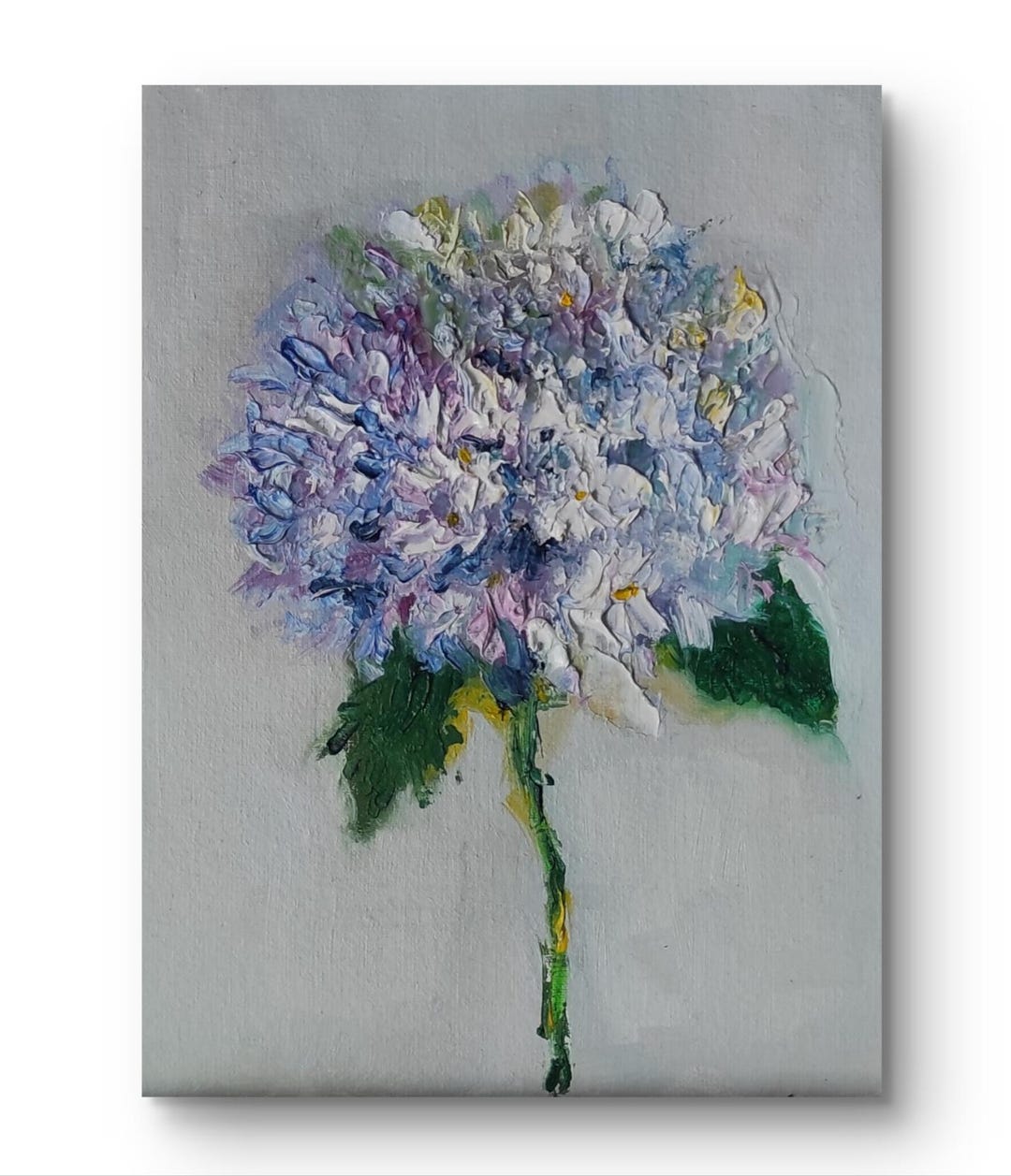 Hydrangea Painting Original Art Floral Impasto Oil Painting Flowers ...