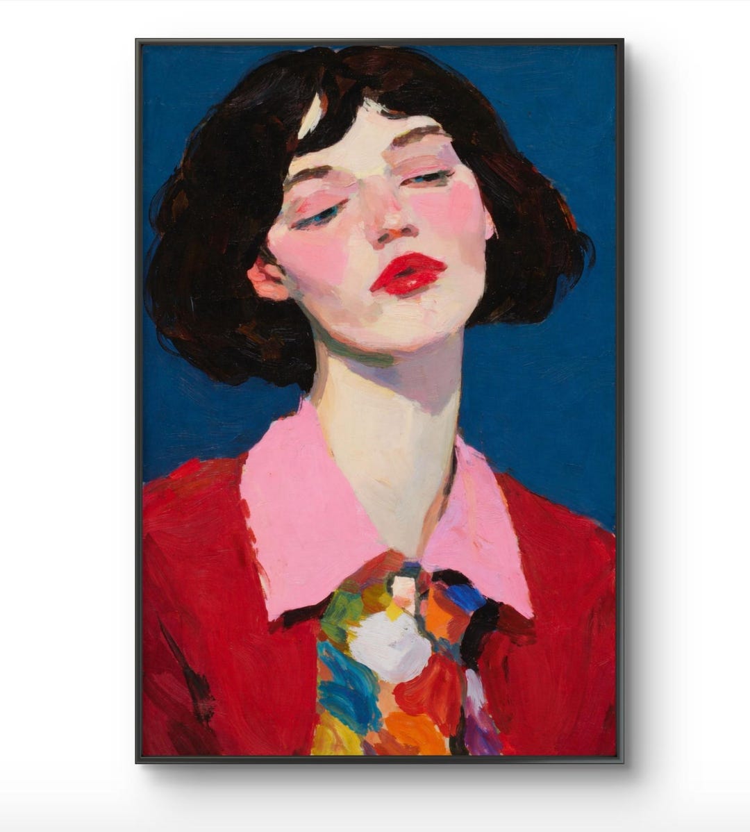 Small Portrait Study Mini Original Oil Painting Expressive Woman Face ...