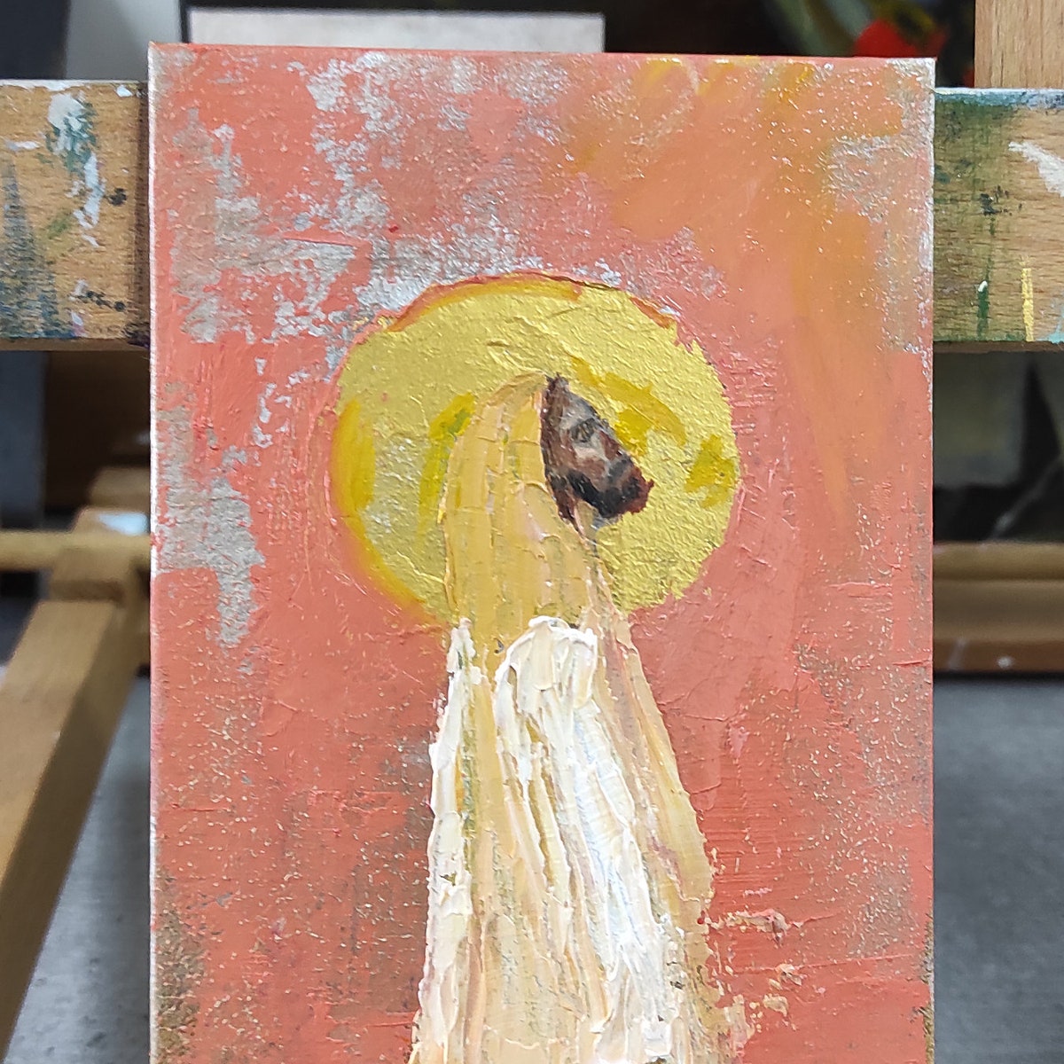 Jesus painting Original oil painting Impasto painting Jesus picture Jesus Christ art Small oil painting
