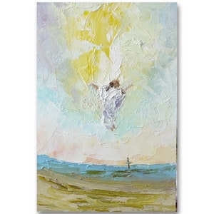 He is Risen Jesus Painting: Original Impasto Oil Painting, Biblical Art