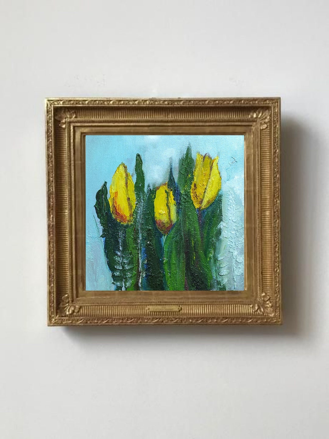 Tulip Painting Original Oil Painting Impasto Painting Flowers Oil ...