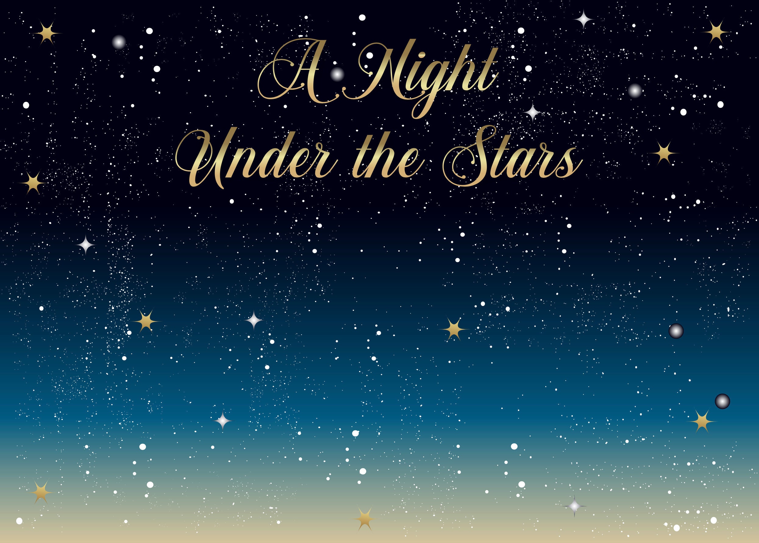 Stars Starry Night Under the Stars Party Backdrop Banner Etsy UK