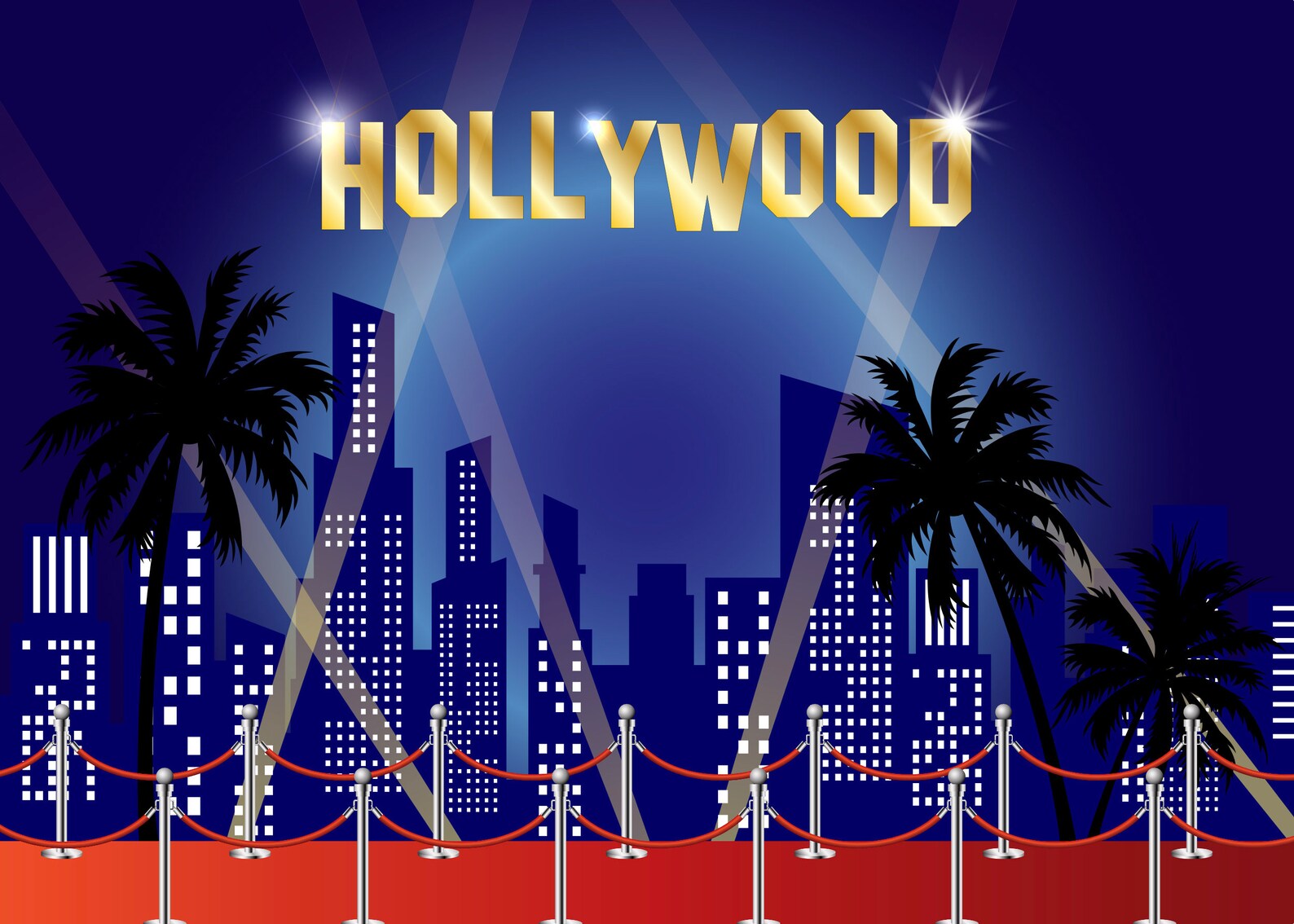 7x5ft Printed Hollywood Backdrop / Hollywood Party Banner Etsy