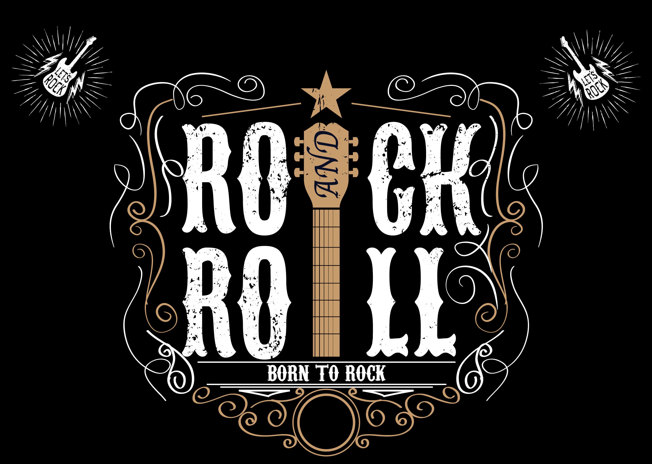 Rock and Roll Backdrop Banner Etsy