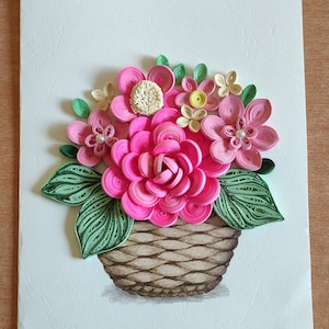 2 tarjetas de felicitación hechas a mano con filigrana/tarjetas con flores de papel/tarjeta para él o ella/tarjeta de regalo con filigrana de papel/hermosa tarjeta/tarjeta con filigrana/tarjetas