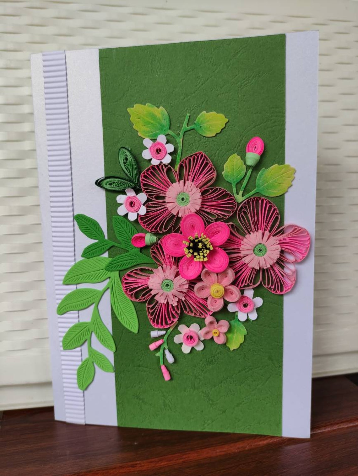 Summer Paper Flowers Cards/card for Her/paper Etsy