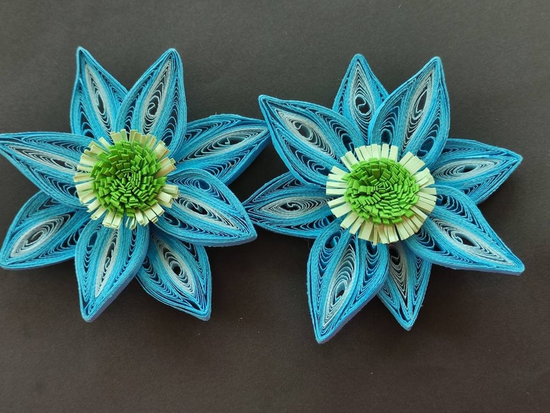 10 PCS Paper Quilling Flowers/quilling Flowers Lot/paper Quilling Flowers for Card Making