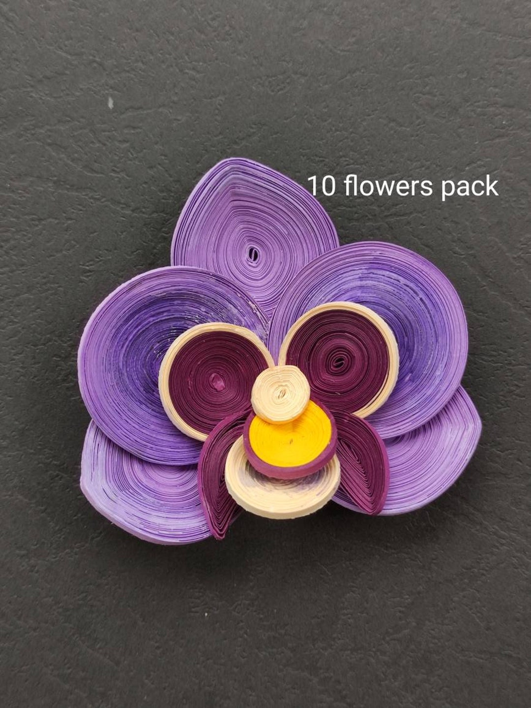 Orchid 10 PCS Paper Quilling Flowers /quilling Flowers Lot / Paper