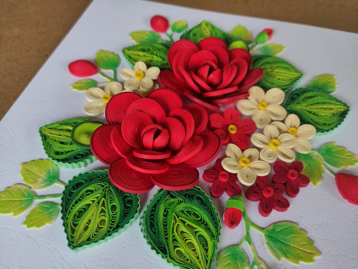 Quilling Art/handmade/paper Quilling Wall Art /unframed Etsy