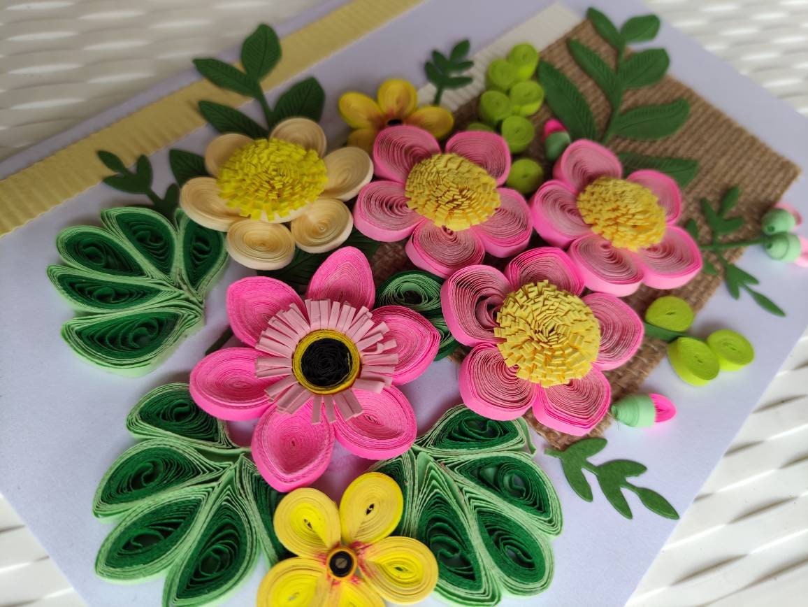 Quilled Card/card for Her/paper Quilling/birthday Card/quilling Card