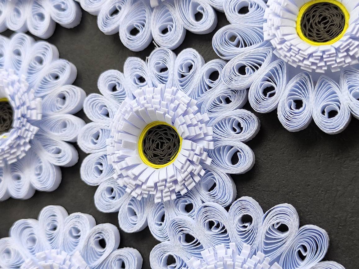 15 Pcs/25pcspaper Quilling Gerbera Flowers Lot/paper Quilling Flowers