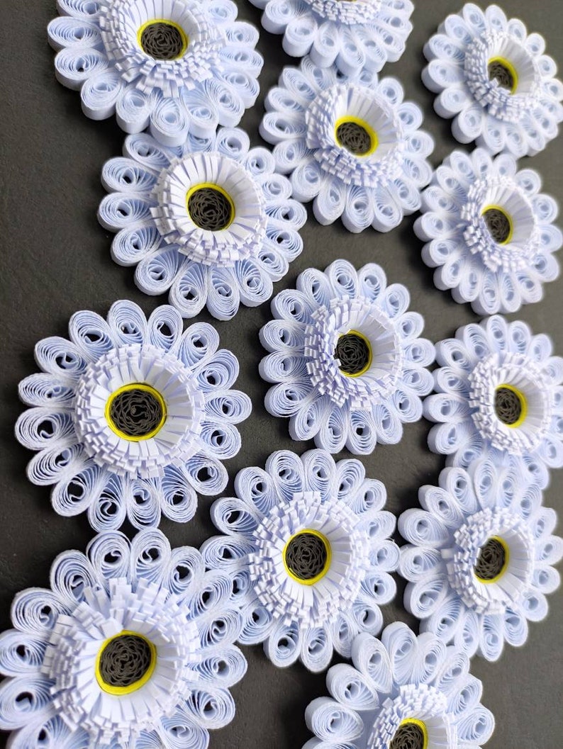 15 Pcs/25pcspaper Quilling Gerbera Flowers Lot/paper Quilling Flowers