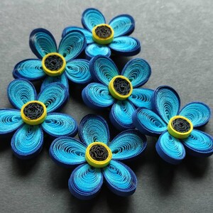 40 pezzi di fiori quilling di carta/lotto di fiori quilling/fiori di quilling di carta/carte quilled/abbellimento di fiori/fiori già pronti