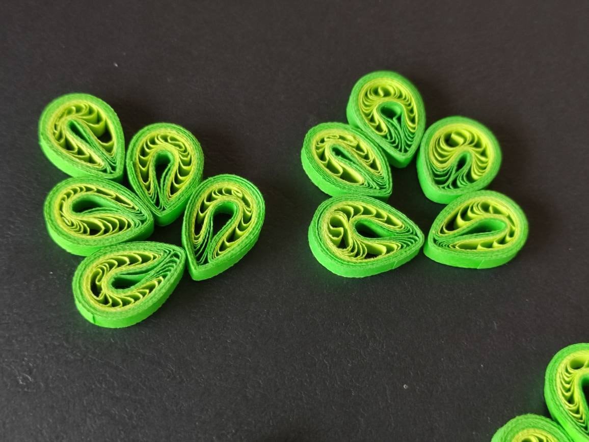 100 Paper Quilling Leaves Pack/handmade Leaves/set of Quilling Leaves